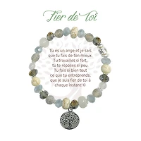 Message bracelet "fier de toi" - Silver