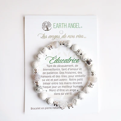Bracelet message « Éducatrice » - Gris