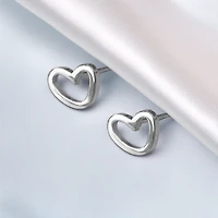 Silver heart earrings - Mon amie