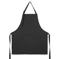 Tablier uni à poche - Noir