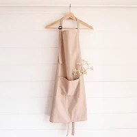 Plain apron with pocket - Pink