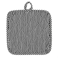Striped pot holder - Black