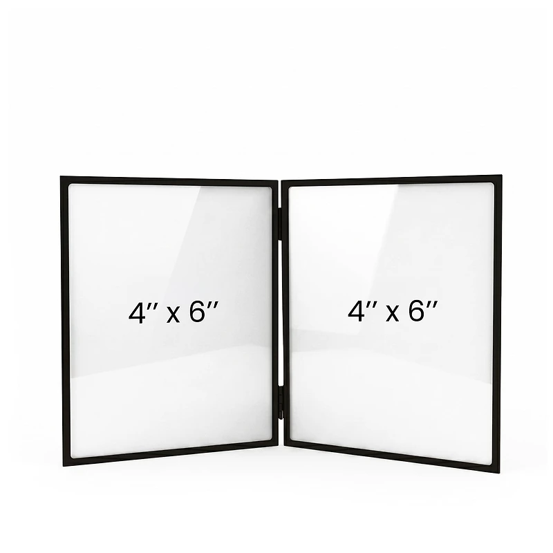 Double photo frame Versailles 4x6 - Black