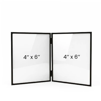 Double photo frame Versailles 4x6 - Black