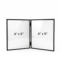 Double photo frame Versailles 4x6 - Black