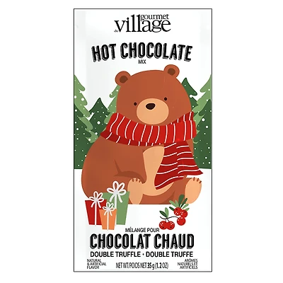 Sachet de chocolat chaud - Ours festif