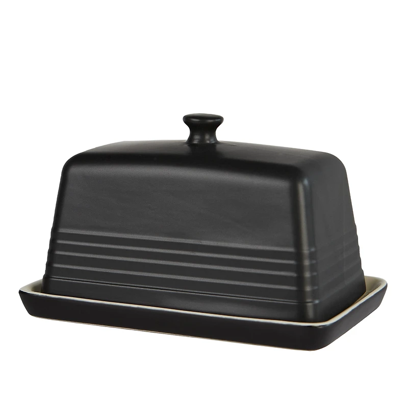 Old-fashioned butter dish - Black