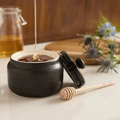 Vintage honey pot - Black