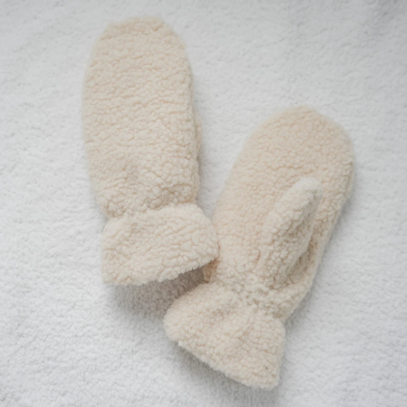 Beige mittens - Sherpa