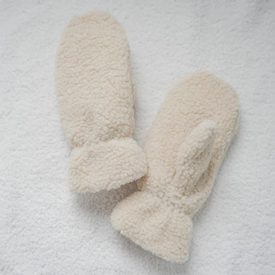 Beige mittens - Sherpa