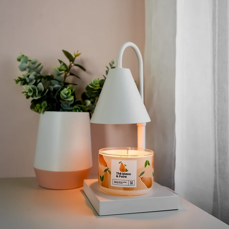 Lampe chauffante pour chandelle - Blanche