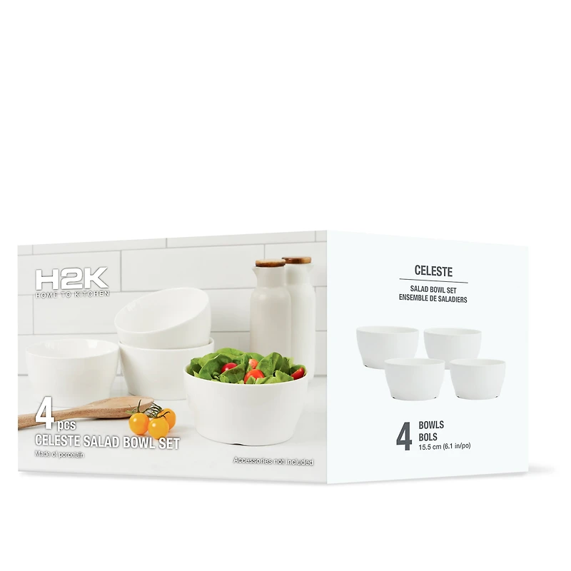 Ensemble bols à salade (4) - Blanc