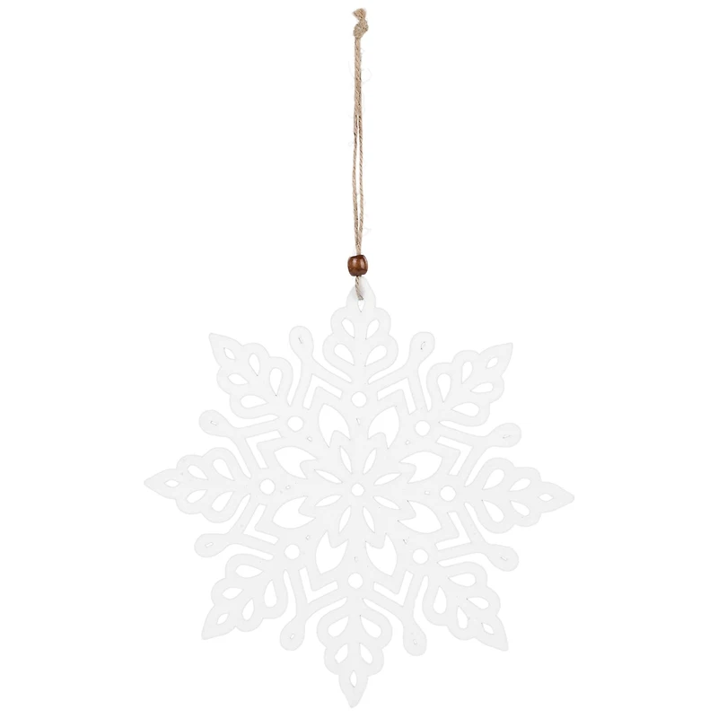 Large ornament - White snowflakes
