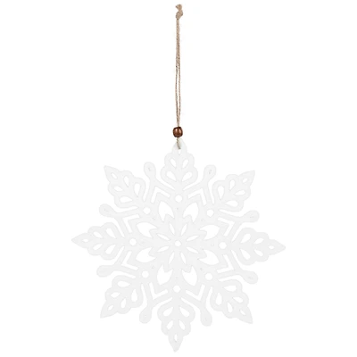 Large ornament - White snowflakes