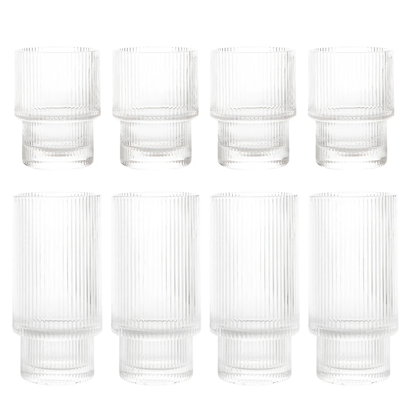 Ensemble de verres empilables (8)