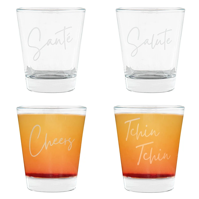 Ensemble de 4 verres à shooter - Santé