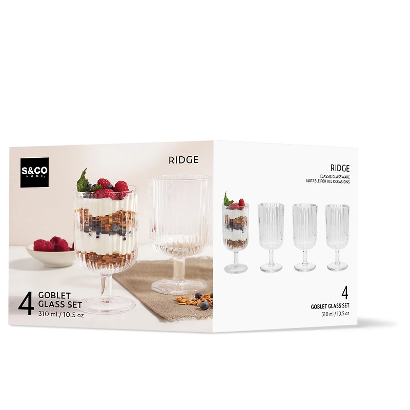 Ensemble de verre Ridge (4)
