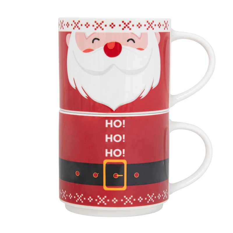 Set of 2 stacking cups - Santa Claus