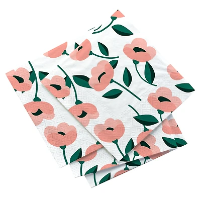 Napkins - Pink flowers
