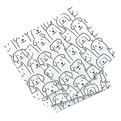 Serviettes de table - Chiens charmants