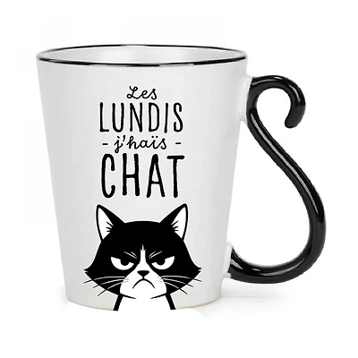 Tasse - Les lundis j'haïs chat