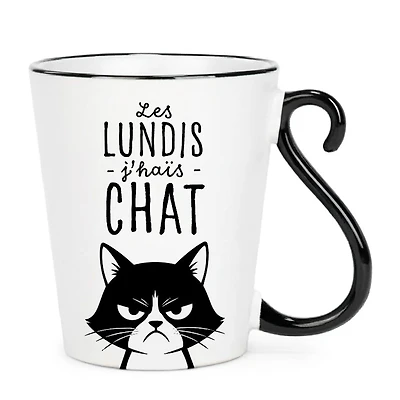 Tasse - Les lundis j'haïs chat