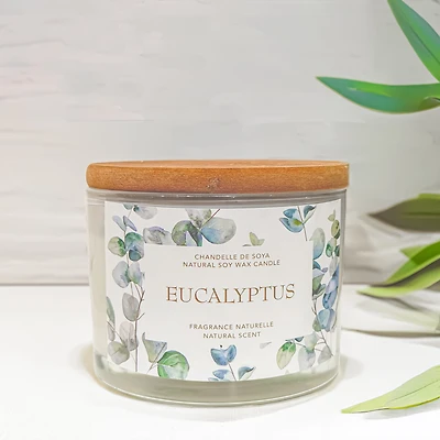 Chandelle 3 mèches à l'eucalyptus