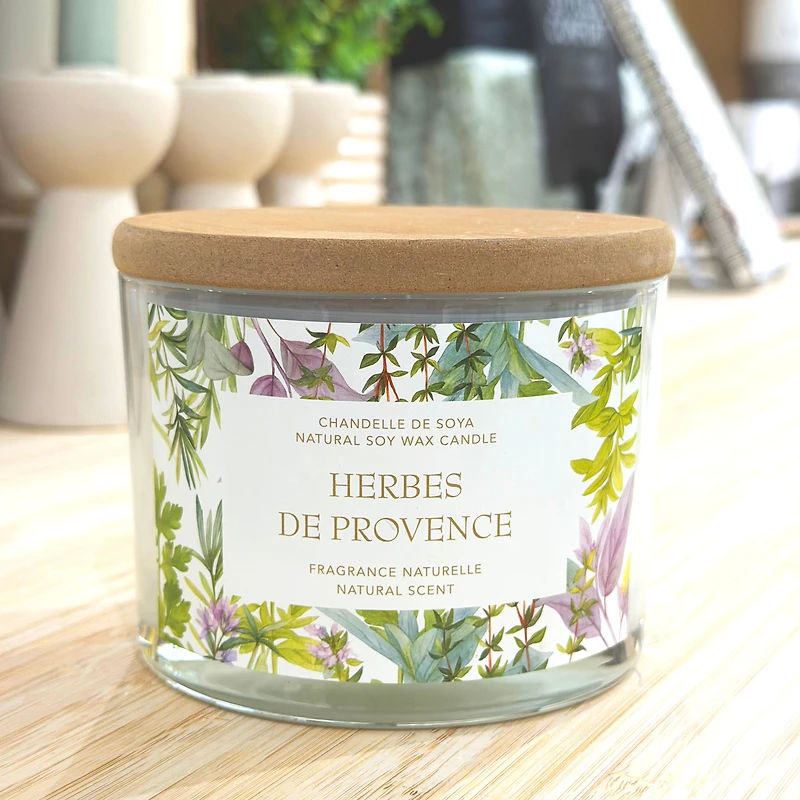 Chandelle 3 mèches - Herbes de provence
