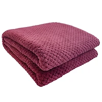 Kozy textured throw - Cabernet