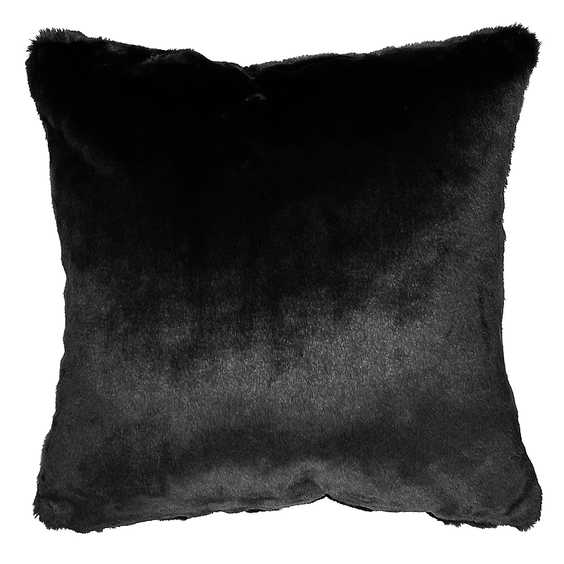 Coussin fausse fourrure de lapin - Noir
