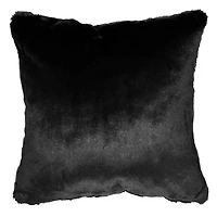 Coussin fausse fourrure de lapin - Noir