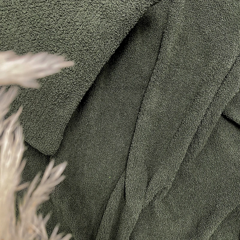 Jeté tricot deluxe - Vert bouteille