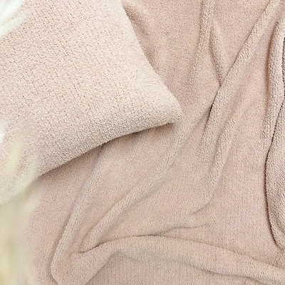 Jeté tricot deluxe - Rose blush