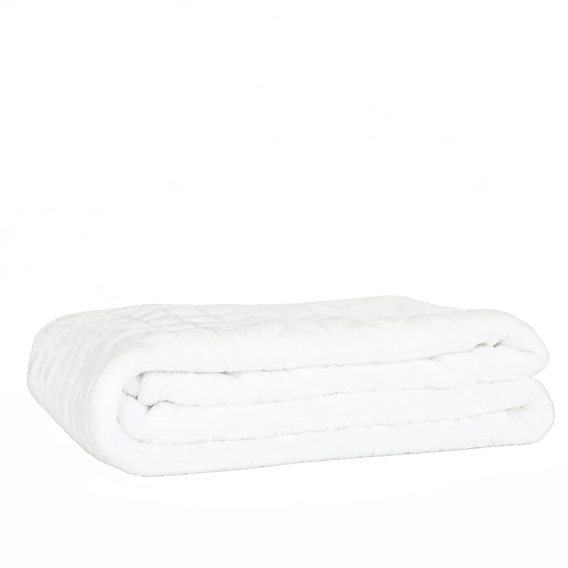 Plush throw - White