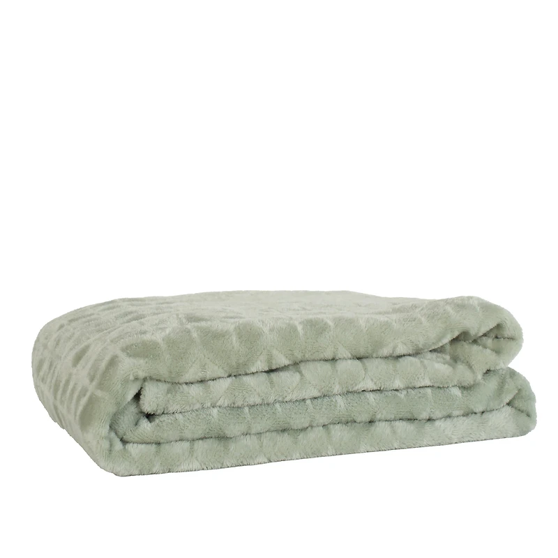 Plush throw - Sage