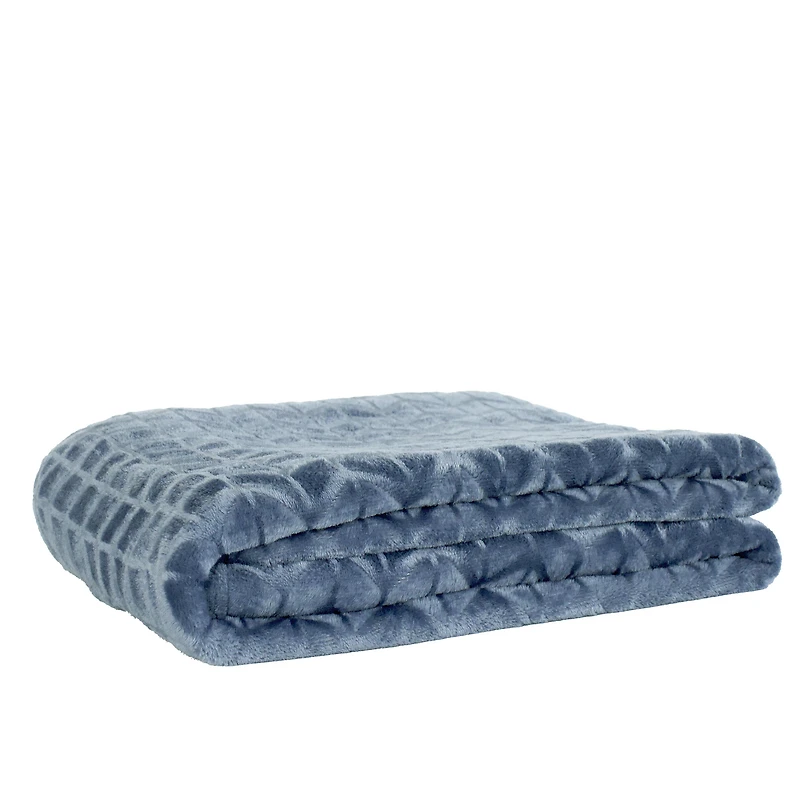 Plush throw - Blue