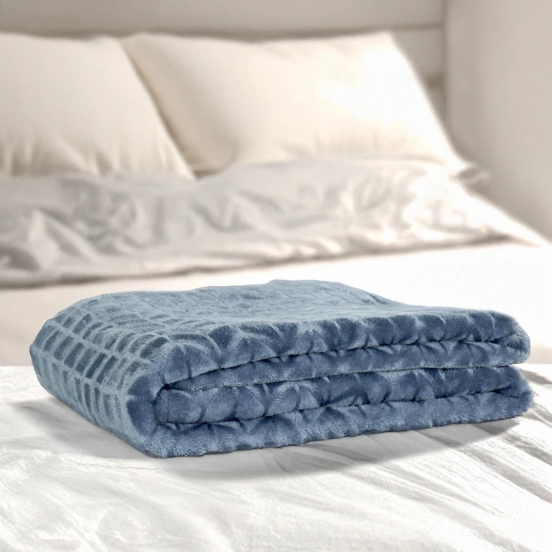 Plush throw - Blue