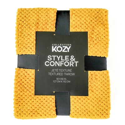 Textured throw - Yellow