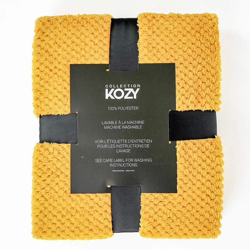 Textured throw - Yellow
