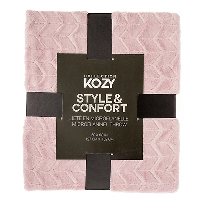 Microflannel throw - Pink