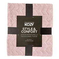 Microflannel throw - Pink