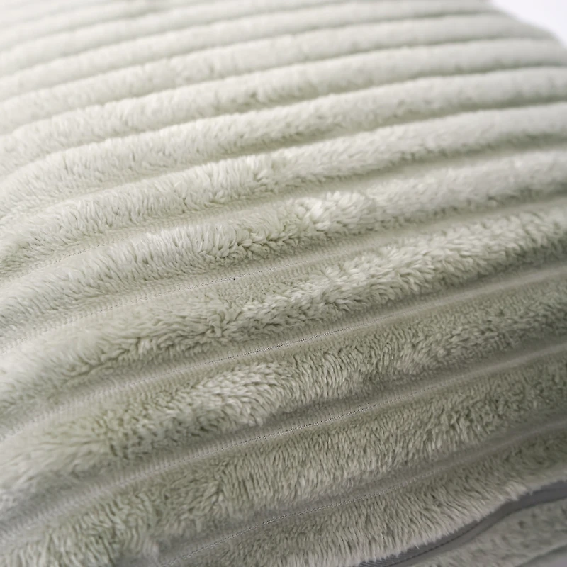Coussin côtelé - Vert sauge