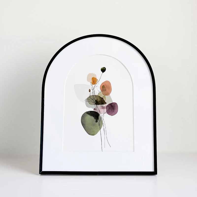 Cadre photo en forme d'arche noir - 5 x 7