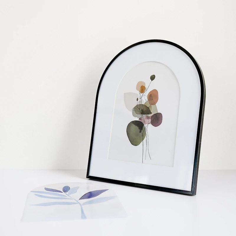 Cadre photo en forme d'arche noir - 5 x 7