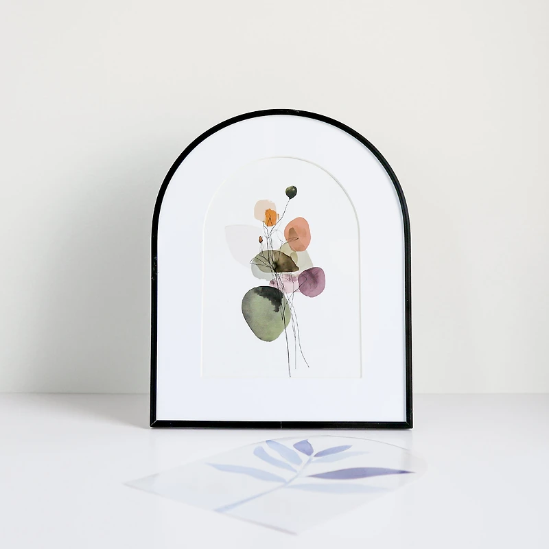 Cadre photo en forme d'arche noir - 5 x 7