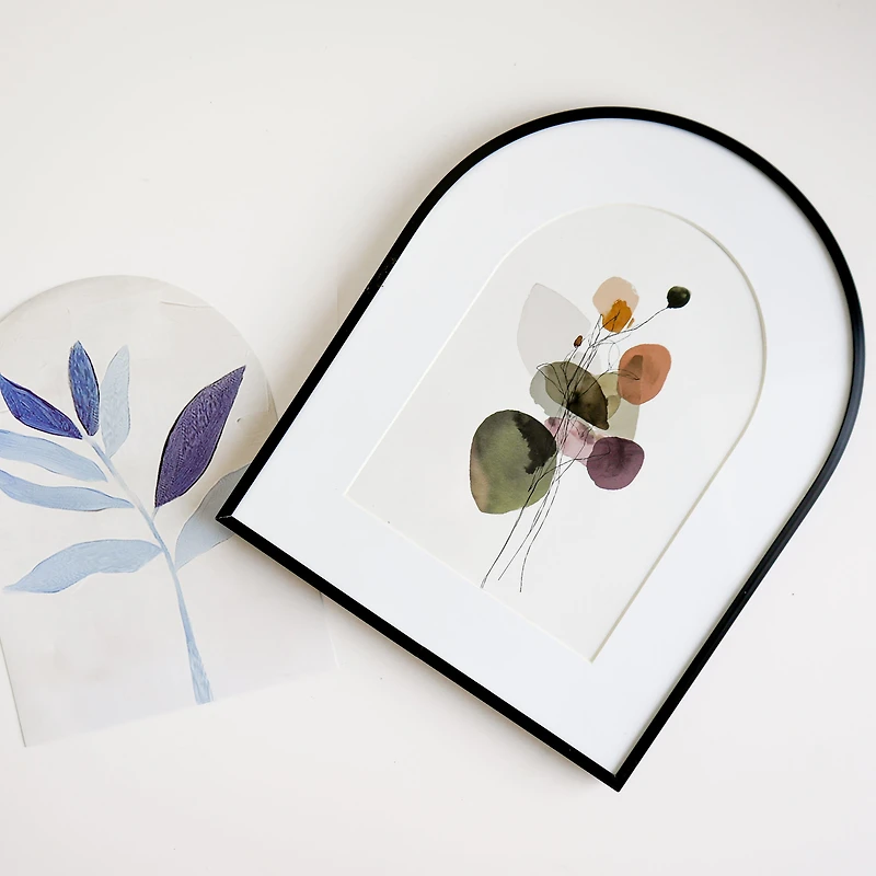 Cadre photo en forme d'arche noir - 5 x 7