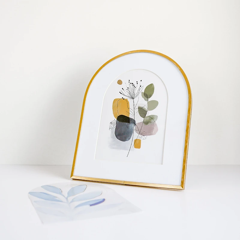 Cadre photo en forme d'arche doré - 5 x 7