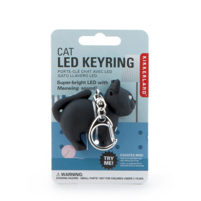 Black cat keychain - Light & sound