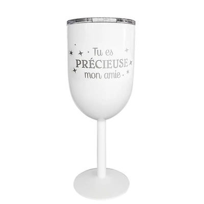 Verre à vin isotherme blanc - Amie