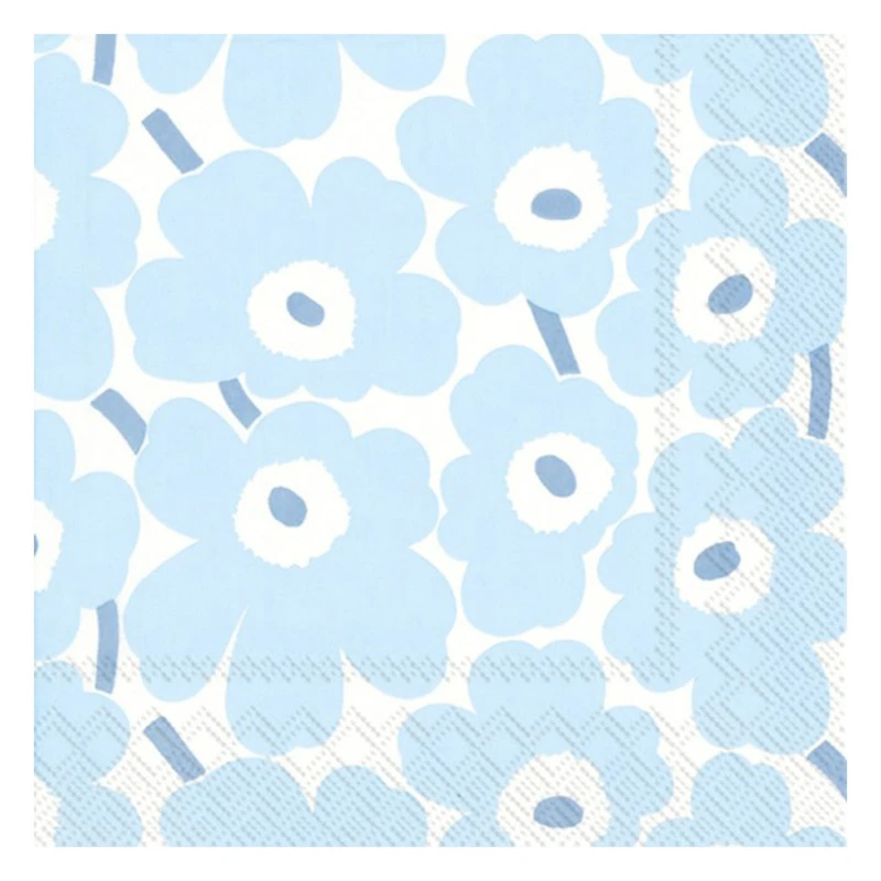 Serviettes de table - Fleurs bleues